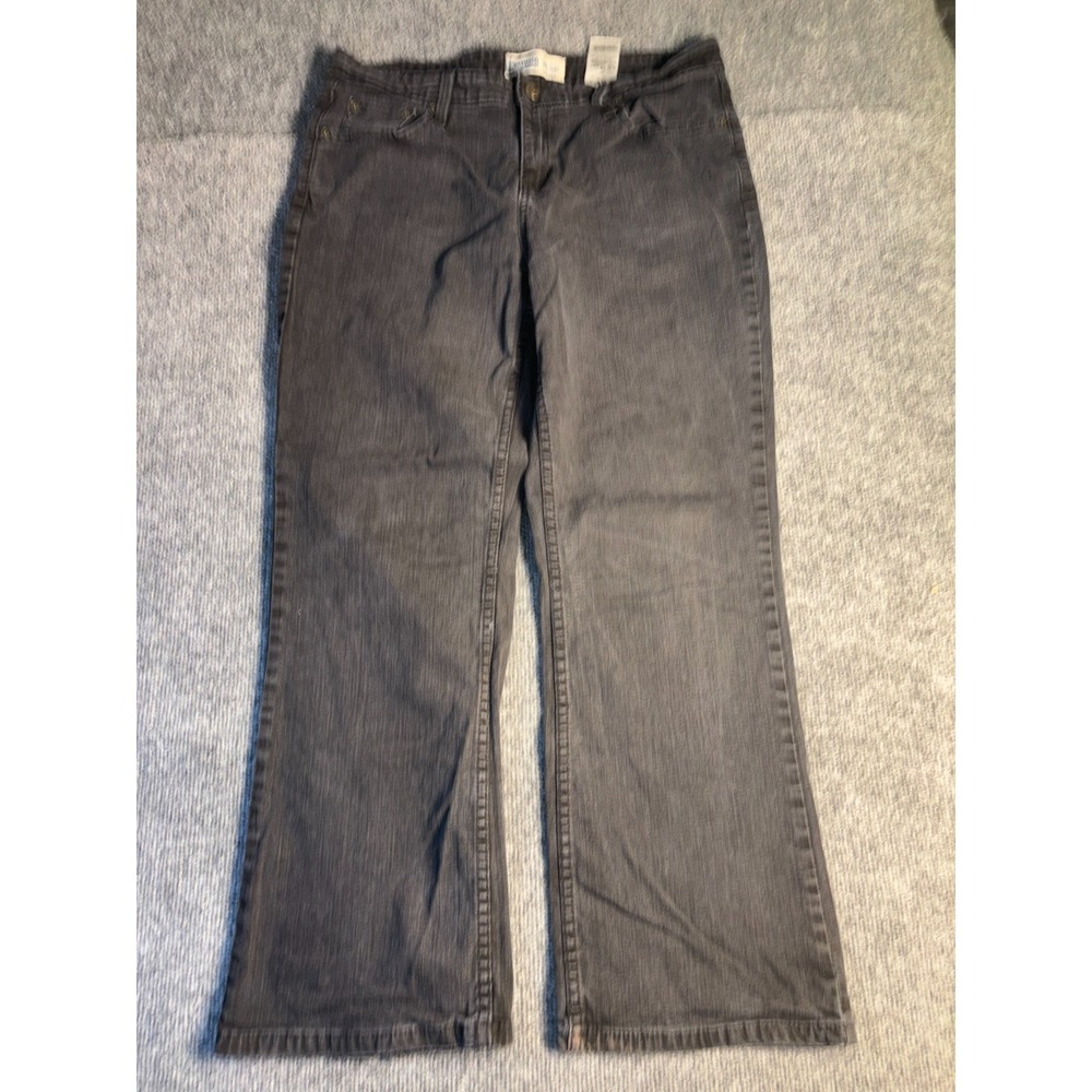 Levi's Bootcut Jeans Women's 12 Black Denim Mid-Rise Dark Wash Grunge Streetwear - Picture 3 of 13
